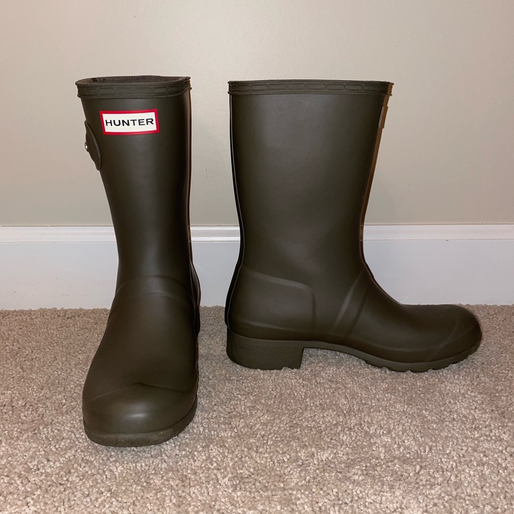 Olive Green Tour Short Hunter Boots